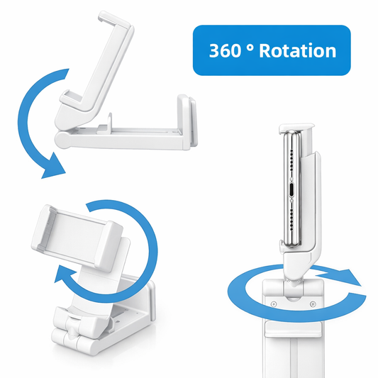 Universal Phone Holder Clamp - WHITE