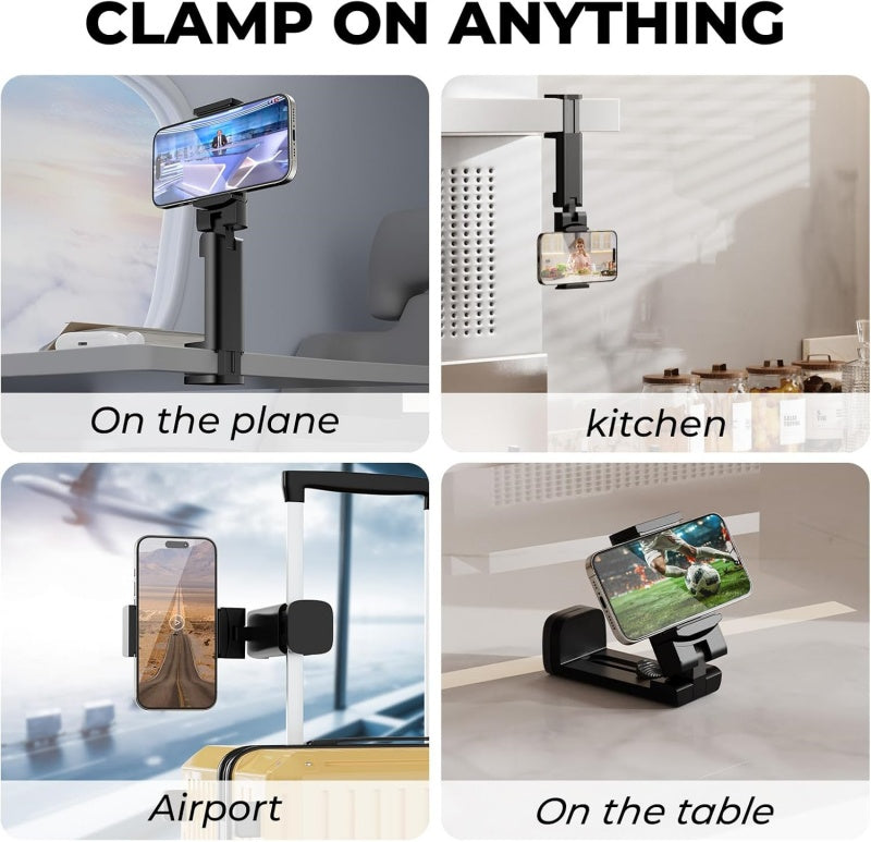 Universal Phone Holder Clamp - BLACK