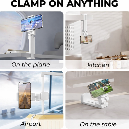 Universal Phone Holder Clamp - WHITE