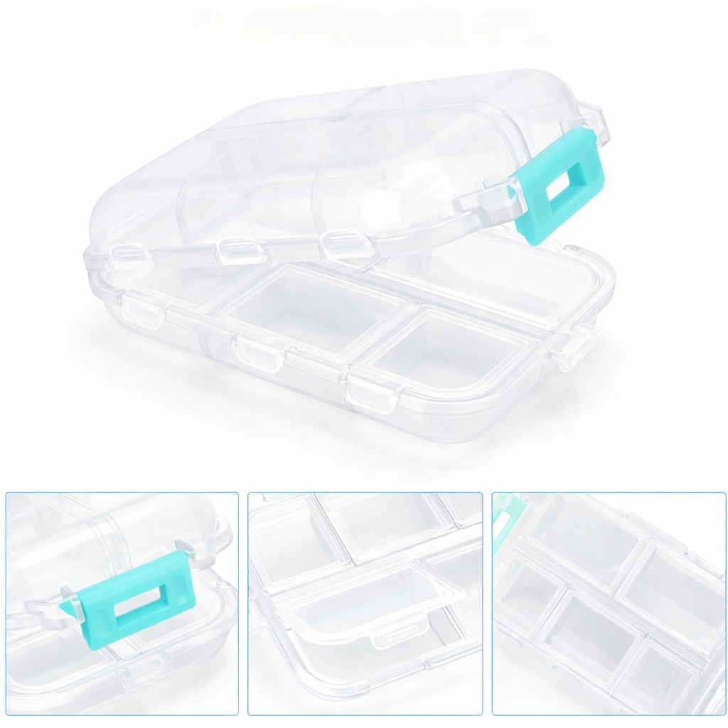 10 Compartment Pill 💊 Organizer - CLEAR