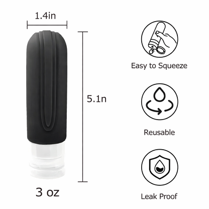 Silicone Toiletry Travel Shampoo Bottles