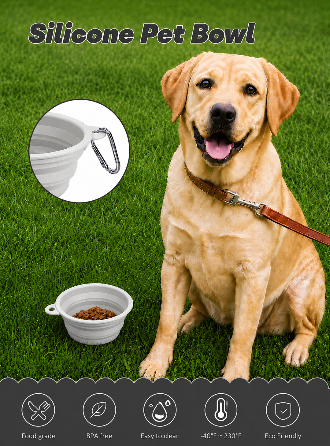 Silicone Pet Bowl - CREAM